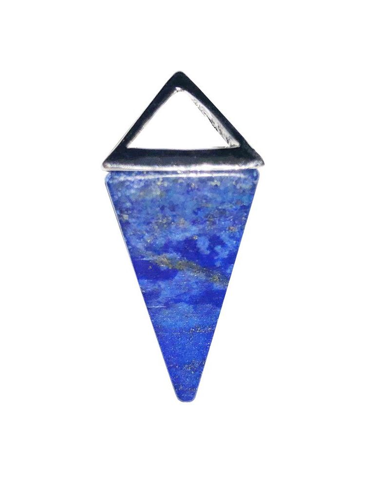 pendentif lapis lazuli pyramide argent