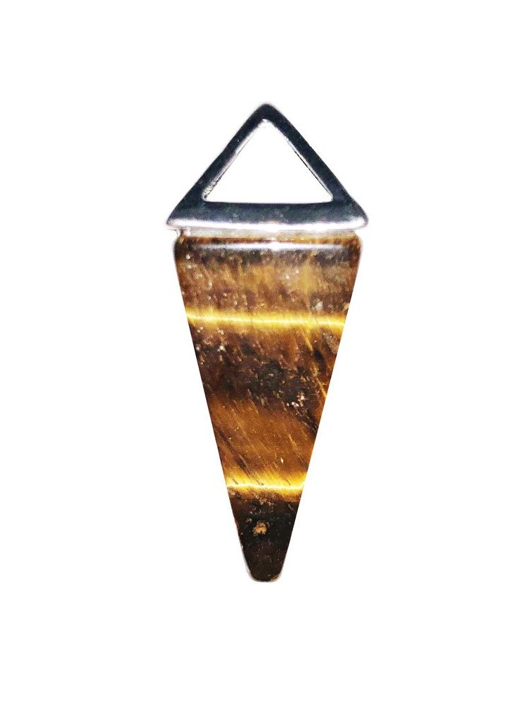 pendentif oeil de tigre pyramide argent