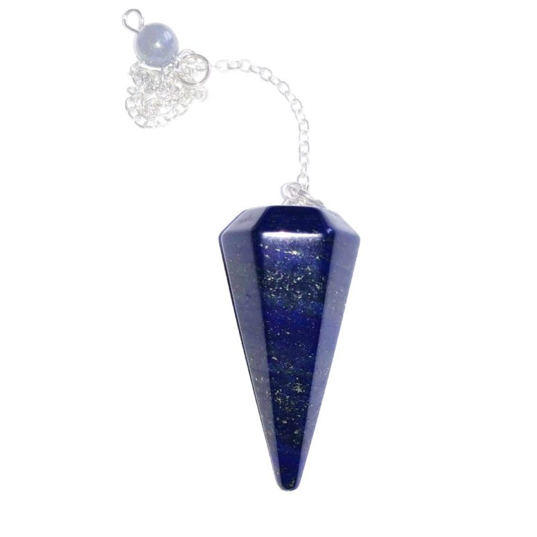 pendule lapis-lazuli hexagonal