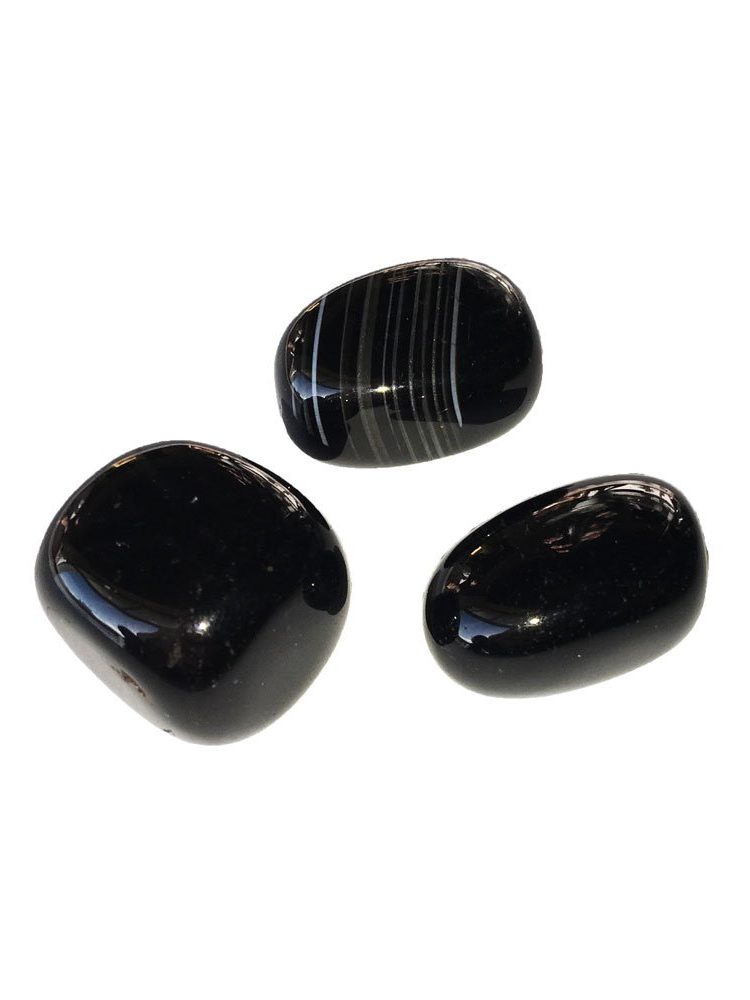 pierre roulée agate noire