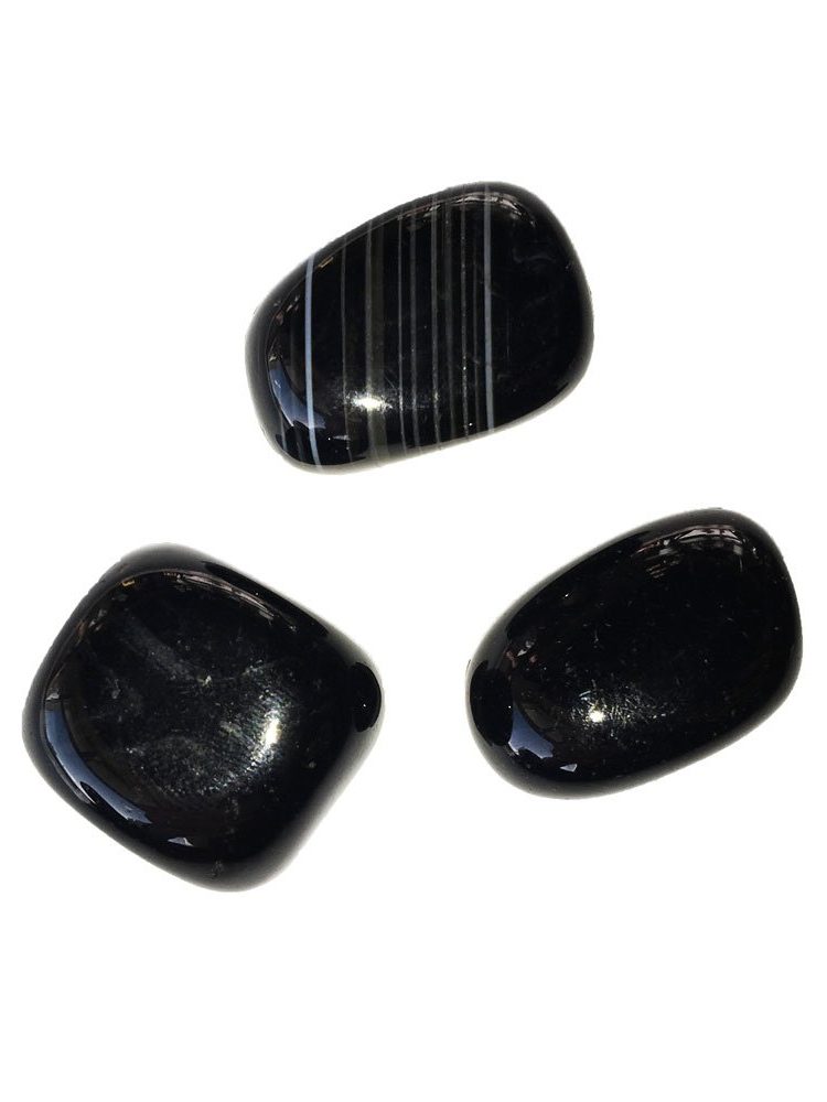 pierre roulée agate noire