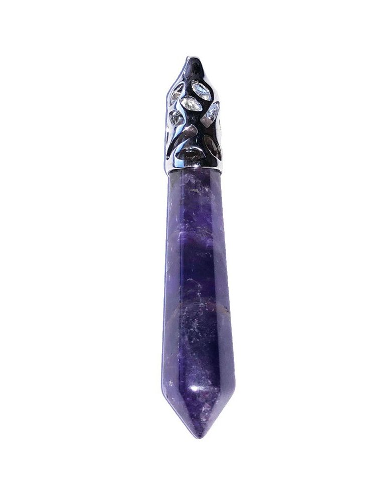 pendentif amethyste pointe longue