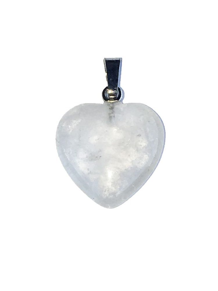 pendentif cristal de roche petite coeur