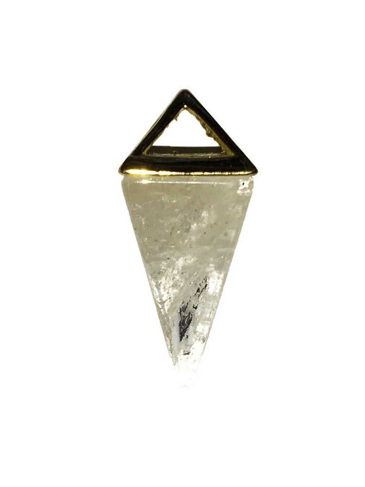pendentif cristal de roche pyramide
