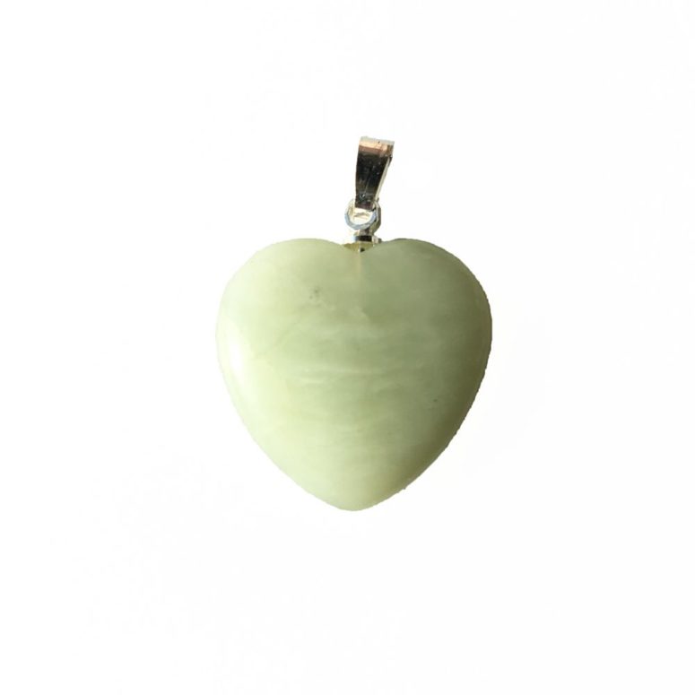 pendentif jade vert petit coeur