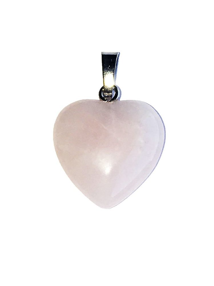 pendentif quartz rose petit coeur
