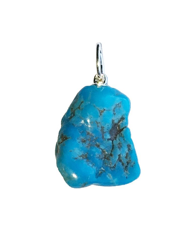 pendentif turquoise pierre brute