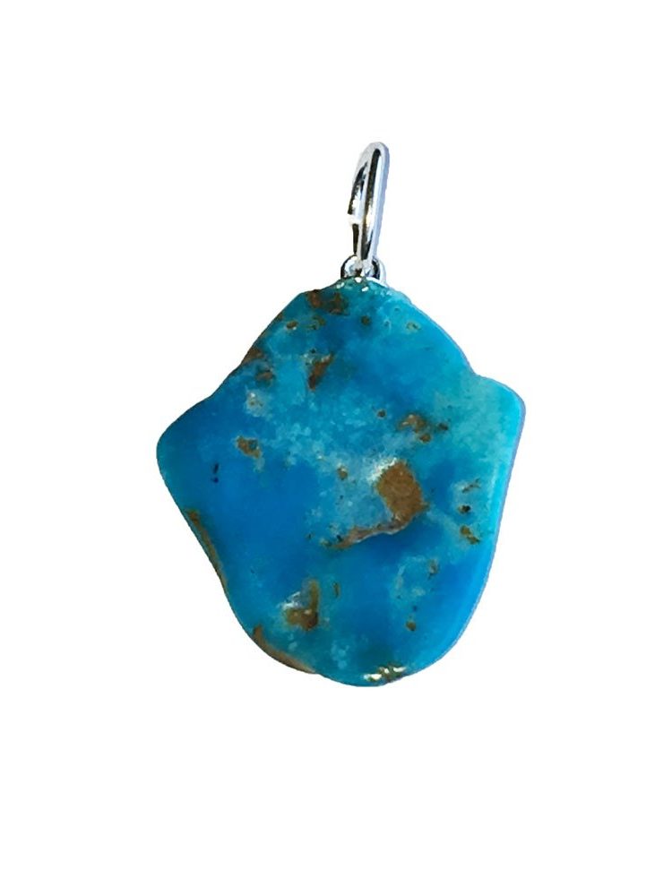 pendentif turquoise pierre brute