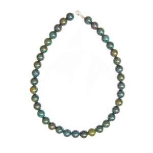 Collier Jaspe sanguin - Pierres boules 12mm