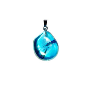 Pendentif Aqua aura - Pierre roulée