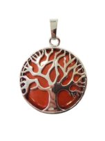 pendentif jaspe rouge arbre de vie