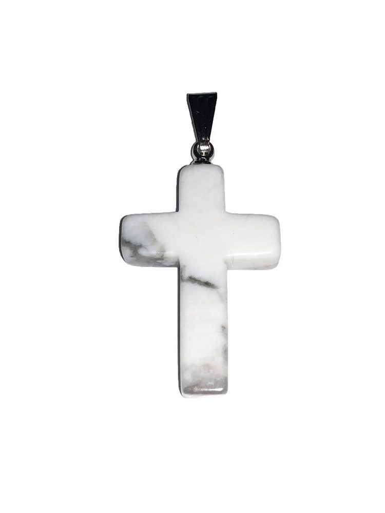 pendentif magnésite croix
