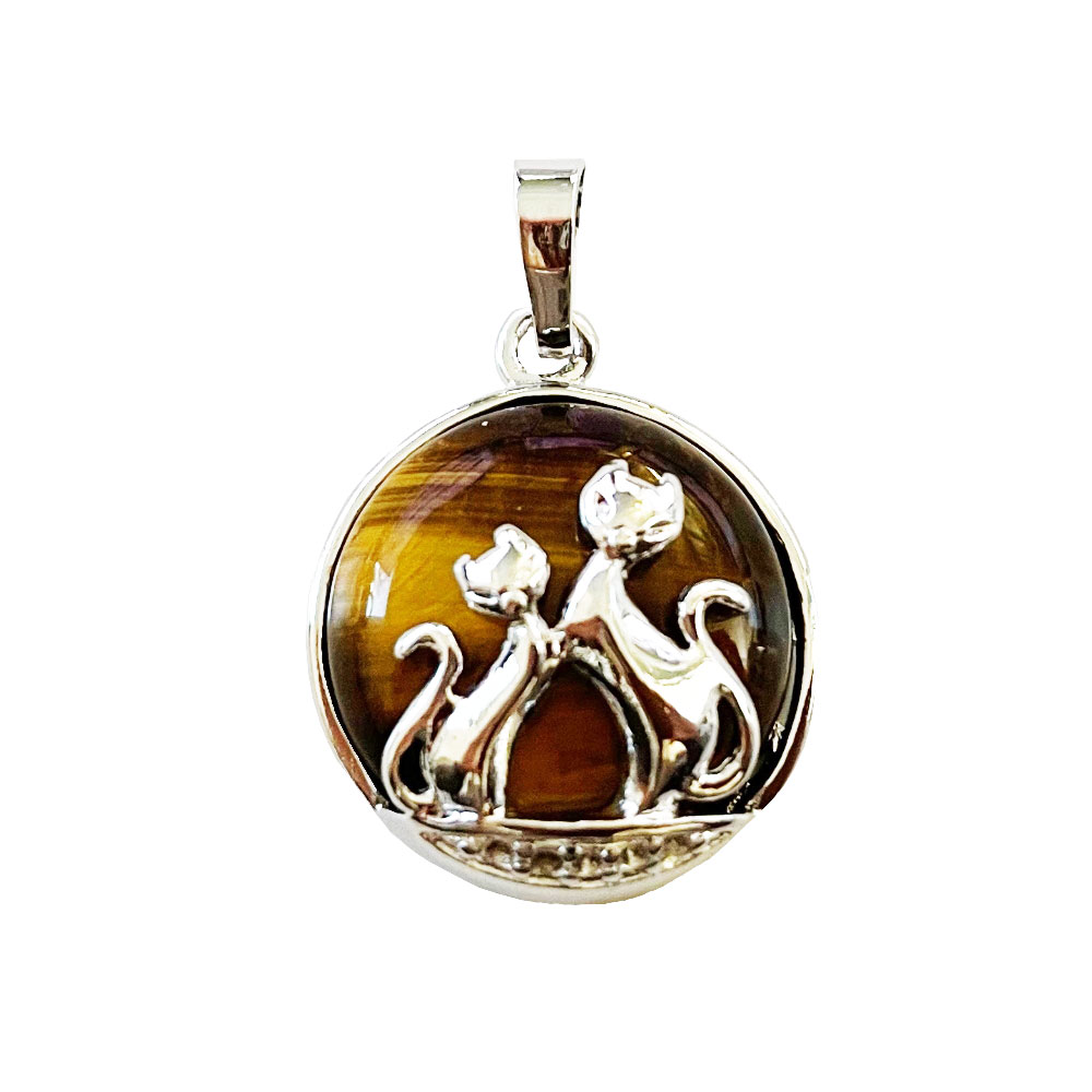 Pendentif Oeil de tigre - Chat