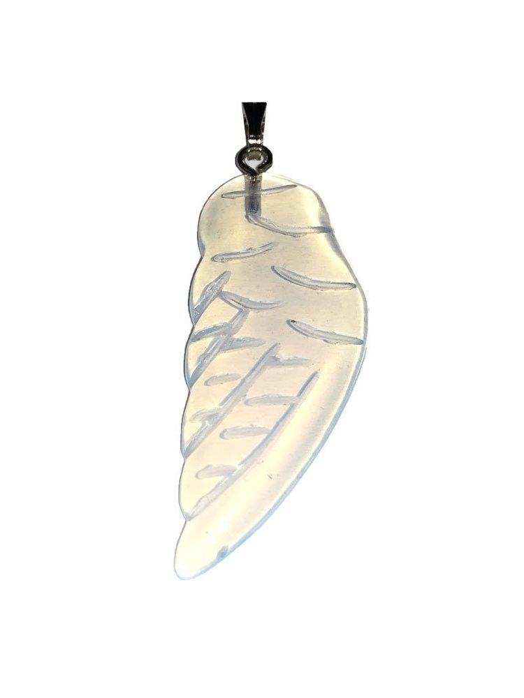 pendentif opale synthétique aile d'ange