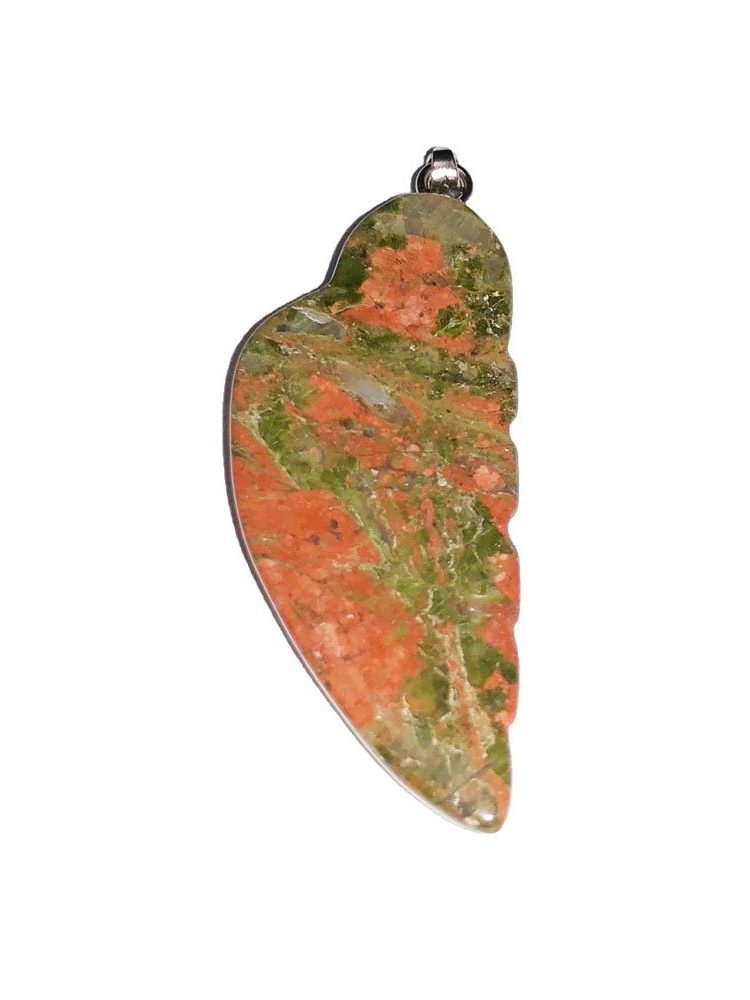 pendentif unakite aile d'ange