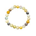 bracelet amazonite multicolore pierres boules 8mm