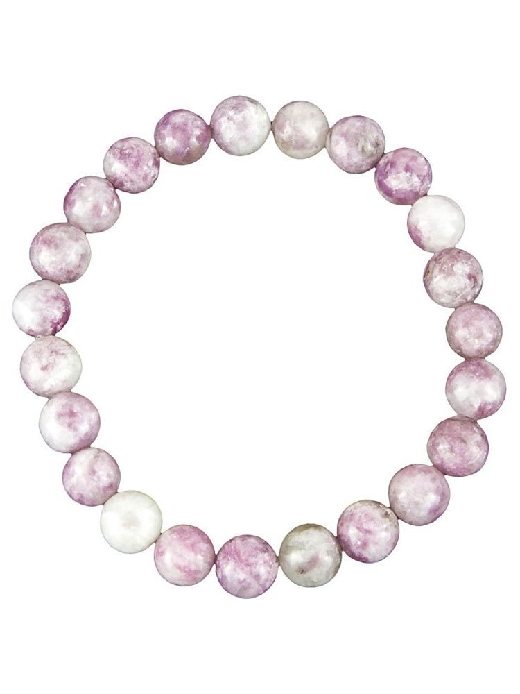 bracelet tourmaline rose pierres boules 8mm