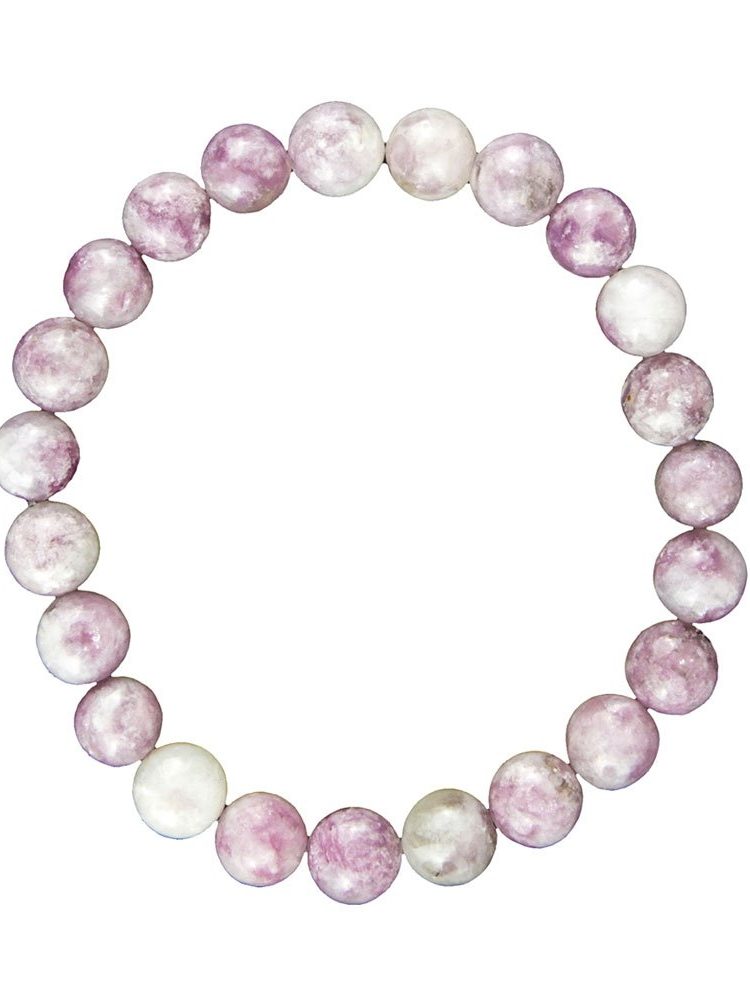 bracelet tourmaline rose pierres boules 8mm