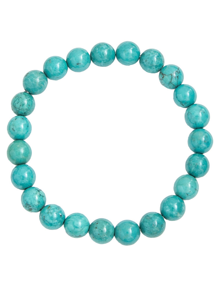 bracelet turquoise pierres boules 8mm