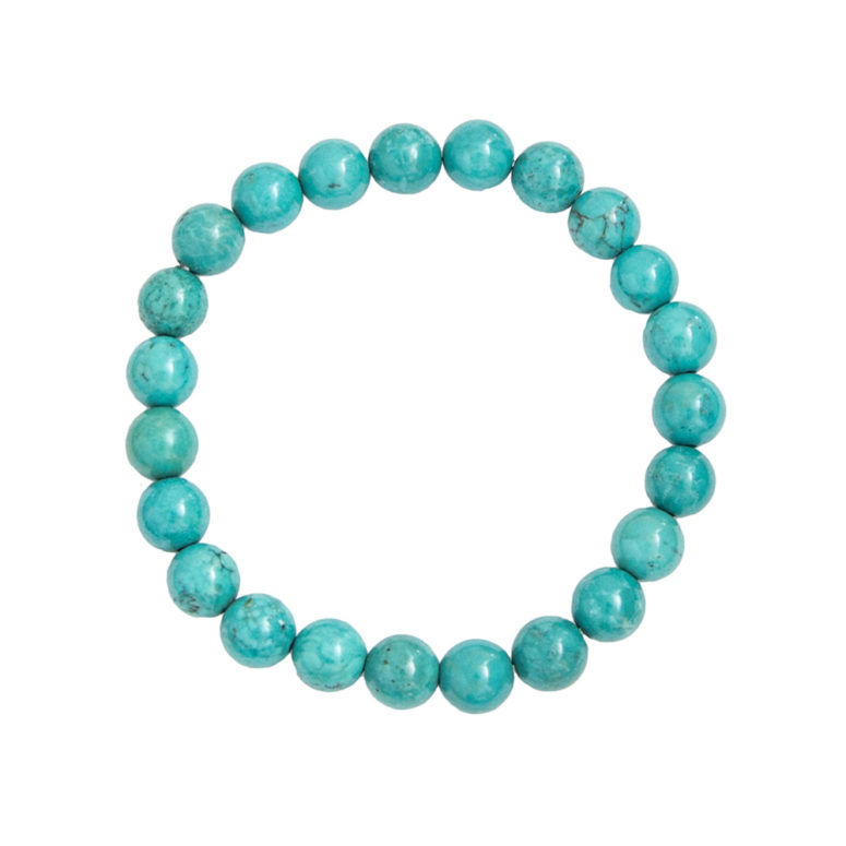bracelet turquoise pierres boules 8mm