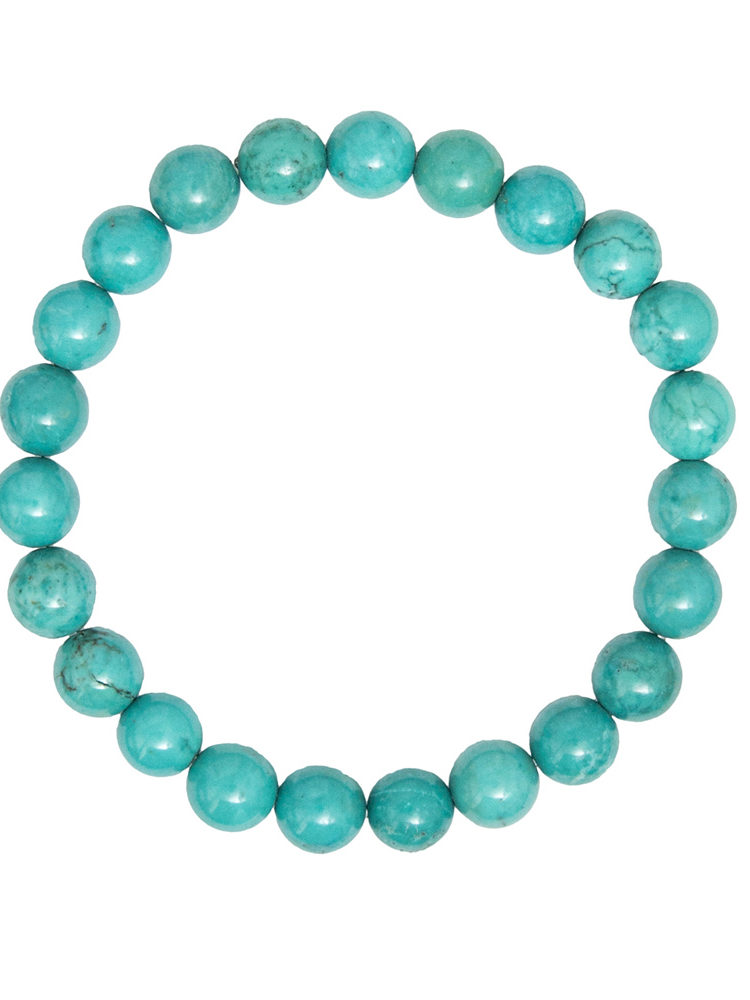 bracelet turquoise pierres boules 8mm