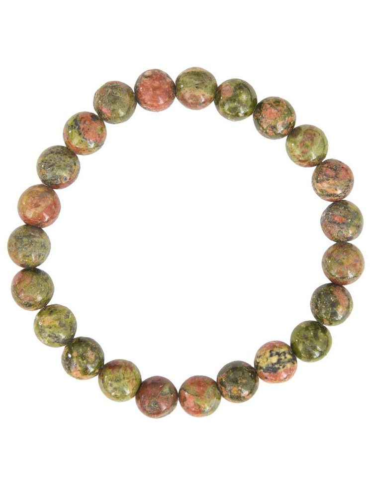 bracelet unakite pierres boules 8mm