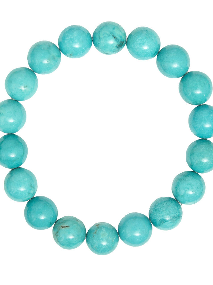 bracelet turquoise pierres boules 10mm