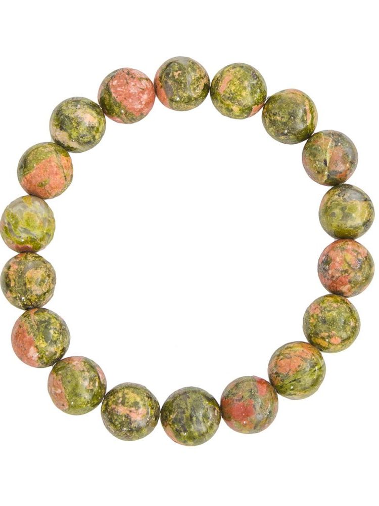 bracelet unakite pierres boules 10mm